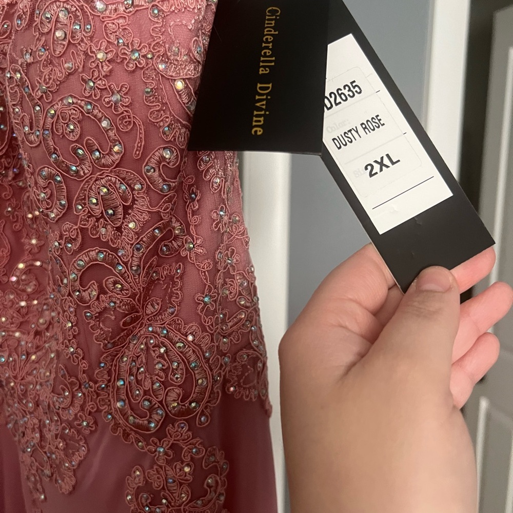 Cinderella Divine Dusty Rose Embellished Gown
